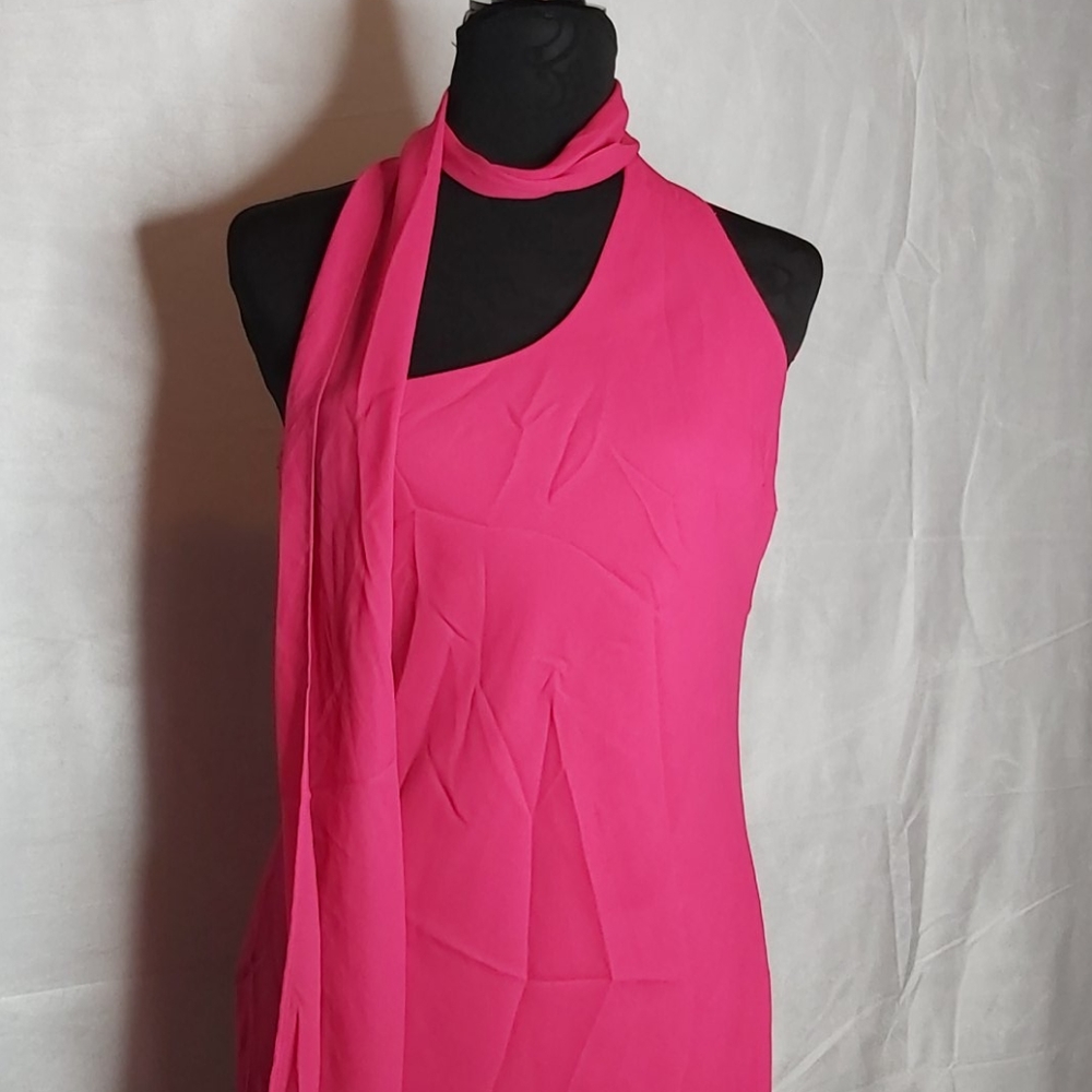 Long backless hi low dress